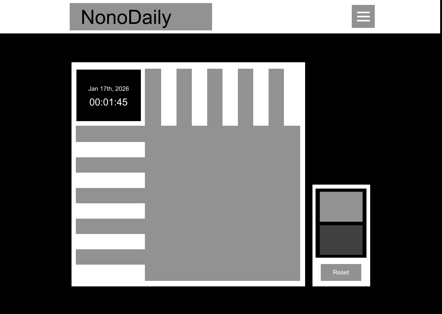 Wireframe mockup.